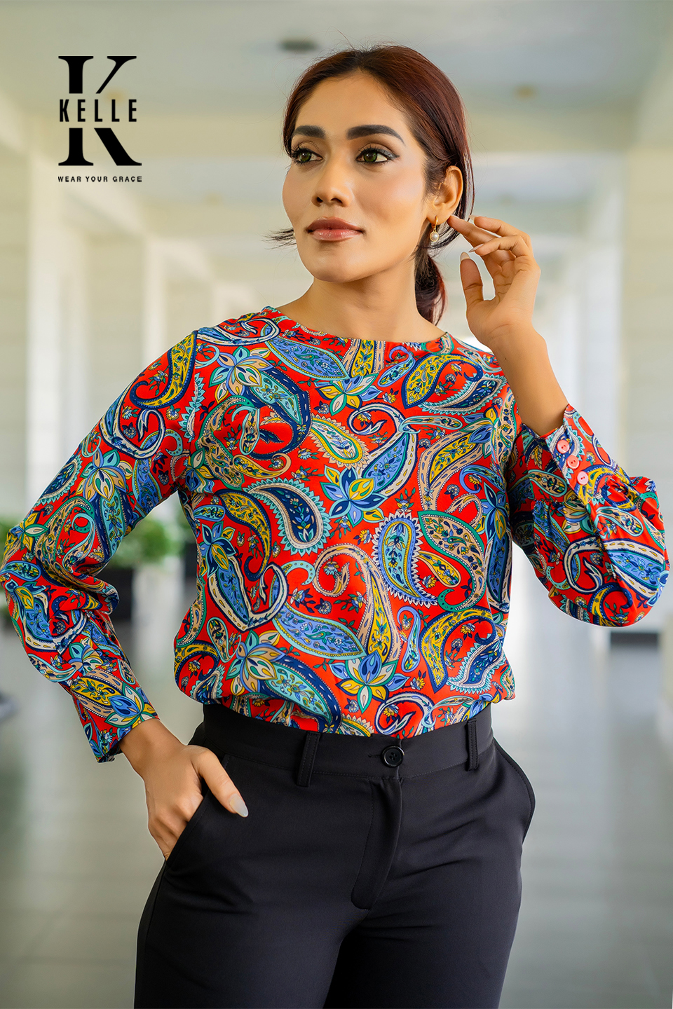 Korean office blouse2 Korean Office Blouse - Image 1