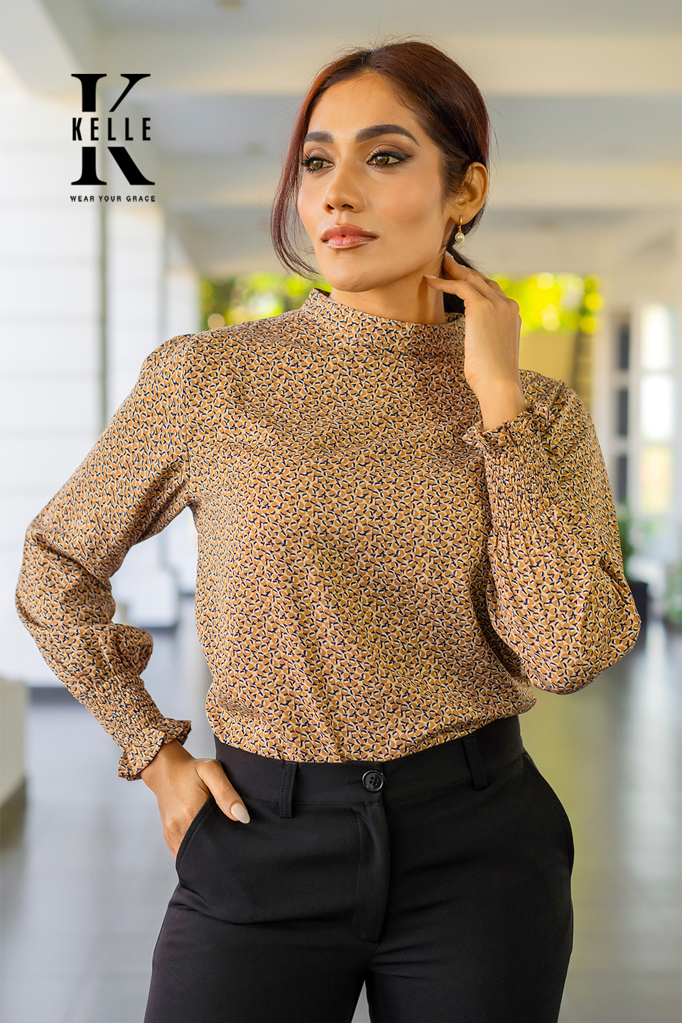 Korean office blouse4 Korean Office Blouse - Image 1