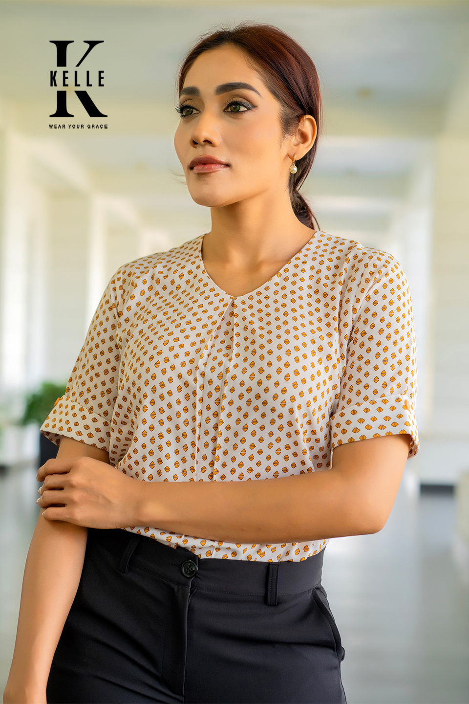 Korean office blouse5 Korean office blouse - Image 1