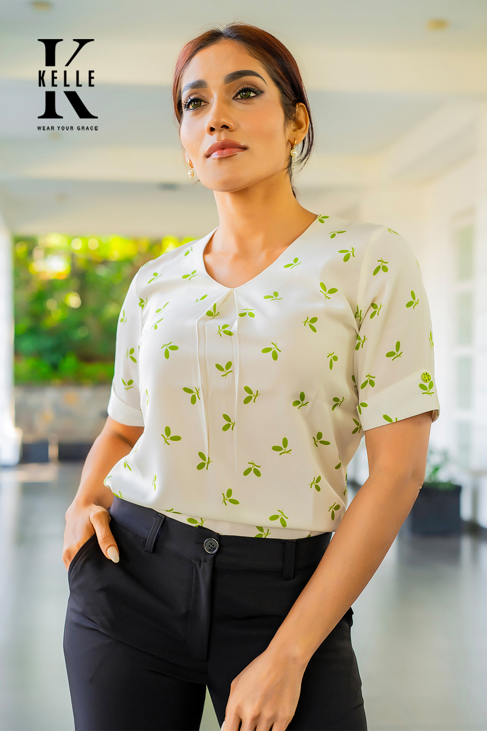 Korean office blouse6 Korean Office Blouse - Image 1