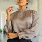 Korean Stain Office Blouse